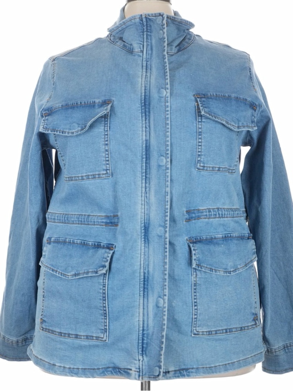 Denim Utility Jacket - Light Blue Women’s Coat